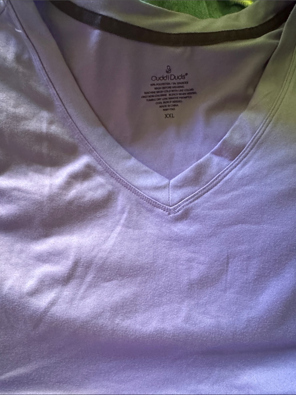 Cuddl Duds V-Neck Tee in Lavender